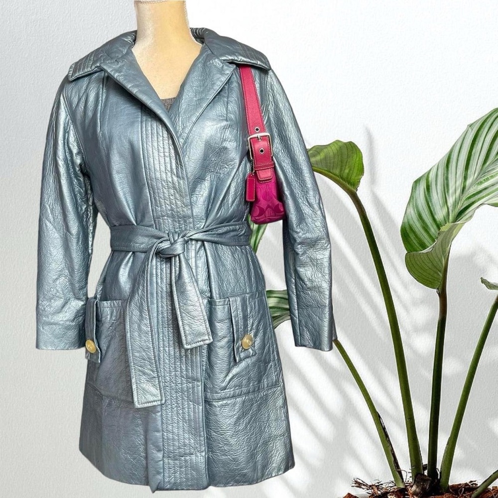 Lilli Ann  San Francisco metallic blue coat